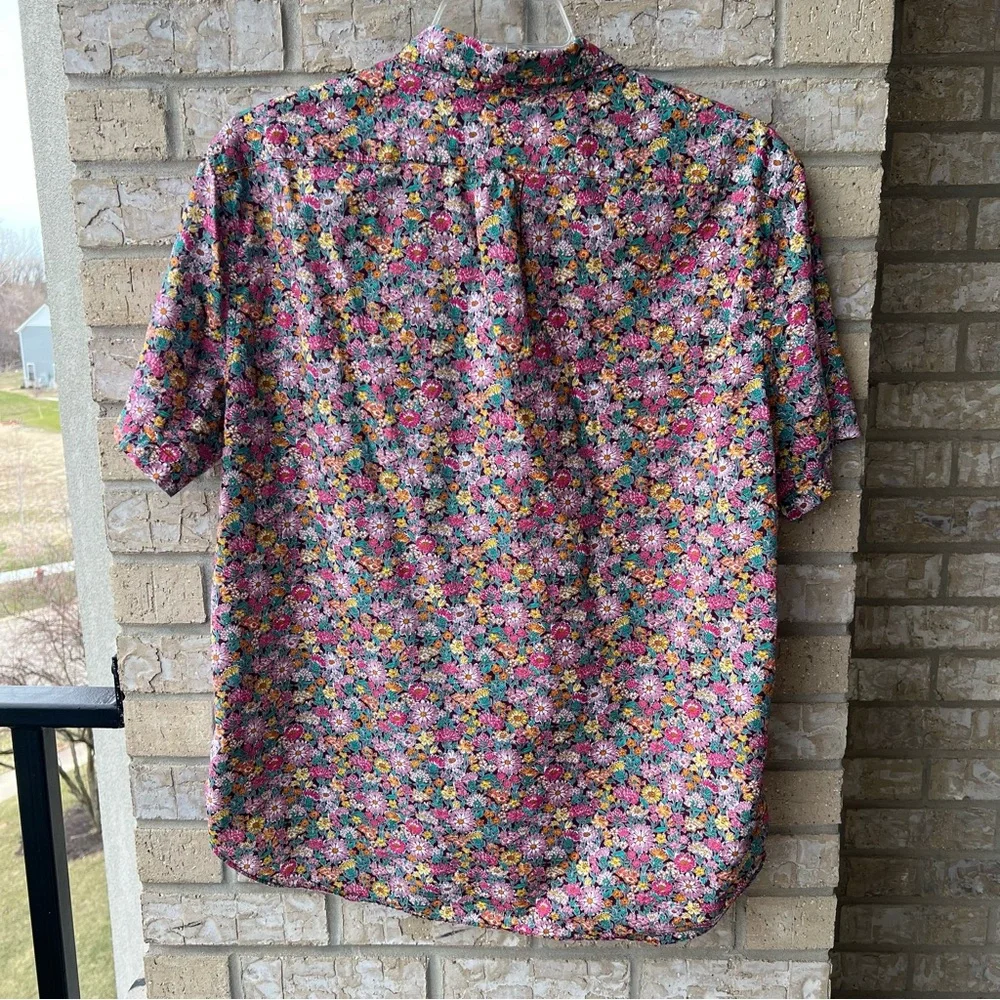 J. Crew Short-sleeve point-collar shirt in Liberty® print